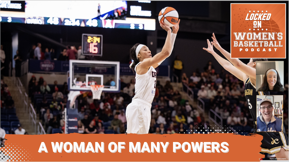 Thumbnail image of Atlanta Dream guard Aerial Powers over the title "Woman of many powers"